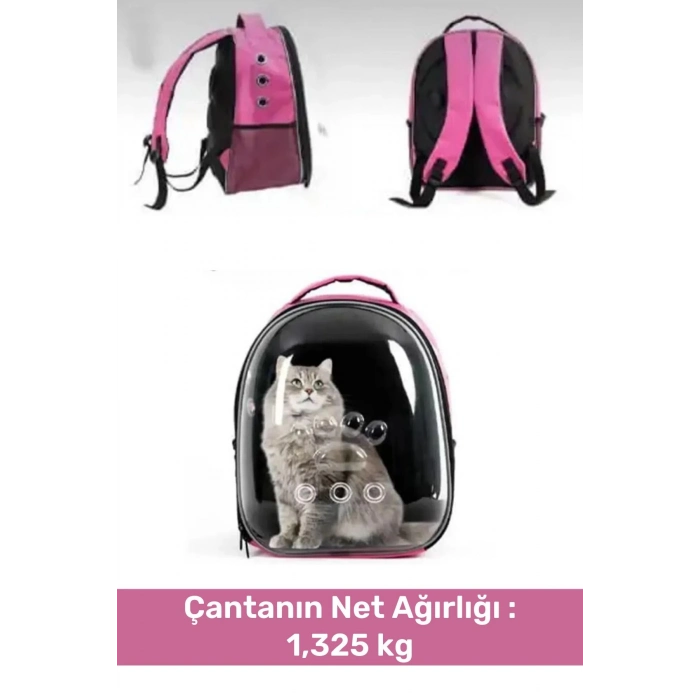 Kaliteli Geniş Fermuarlı Hava Alabilen Fileli Cepli Kedi Köpek Evcil Hayvan El Sırt Taşıma Çantası