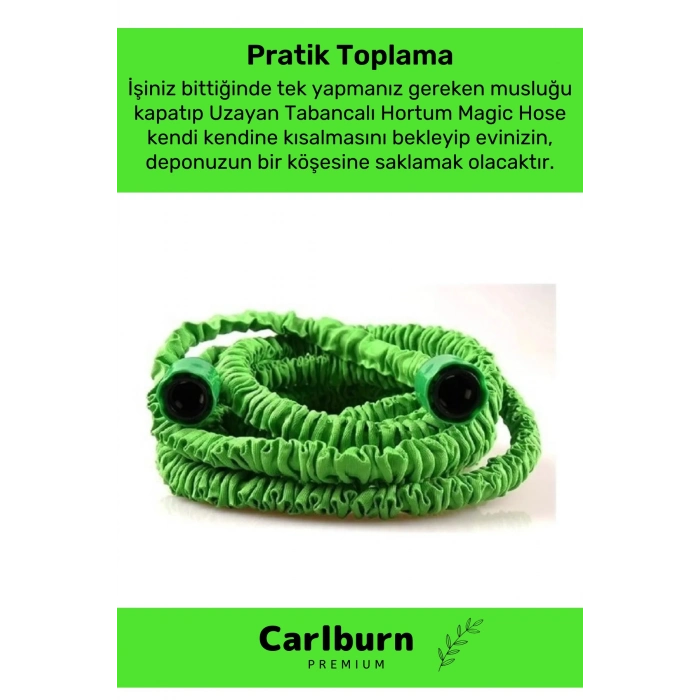 Özel Üretim Dolaşmaz Kırılmaz 7 Kademeli Uzayan Bahçe Sulama Araç Yıkama Tabancalı 30 Metre Hortum