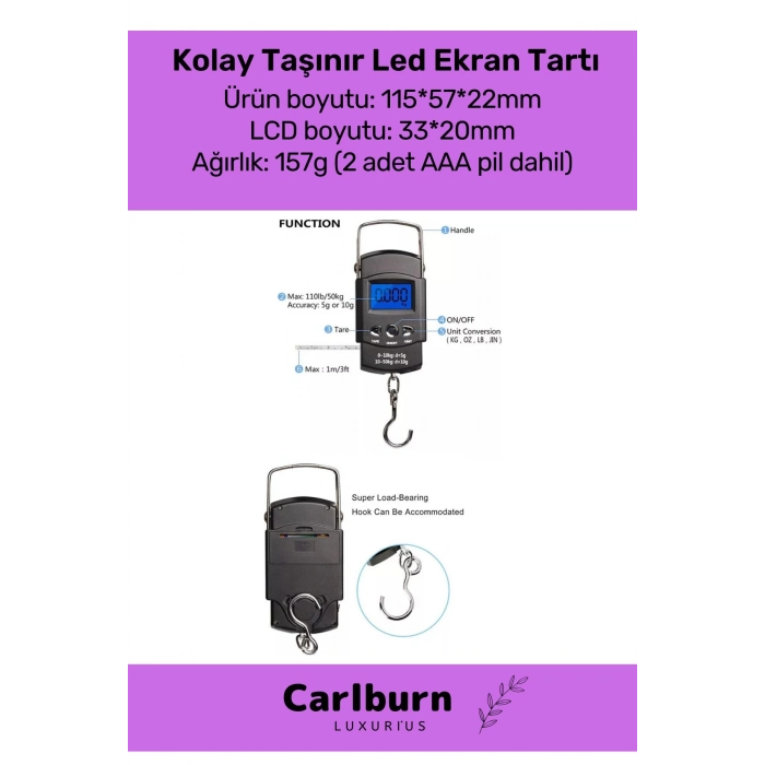 Deluxe Lcd Ekran Seyahat Bavul Ağırlık Tartı Dijital Çok Amaçlı Taşınabilir Bagaj Tartısı Max 30 Kg