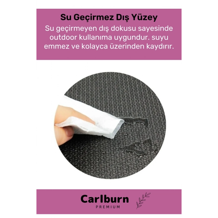 Premium Su Geçirmez Konforlu Taşıma Askılı Çift Taraflı Zemin Çadır Uyku Kamp Matı Yer Minderi 10 mm