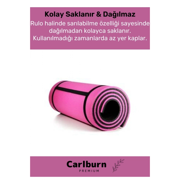 Premium Su Geçirmez Konforlu Taşıma Askılı Çift Taraflı Zemin Çadır Uyku Kamp Matı Yer Minderi 10 mm