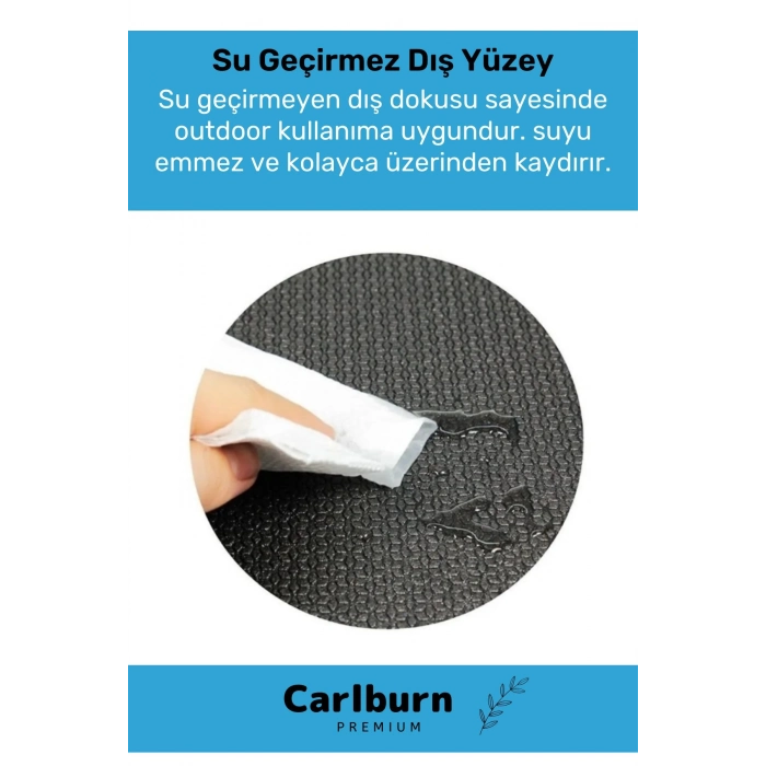 Premium Su Geçirmez Konforlu Taşıma Askılı Çift Taraflı Zemin Çadır Uyku Kamp Matı Yer Minderi 10 mm