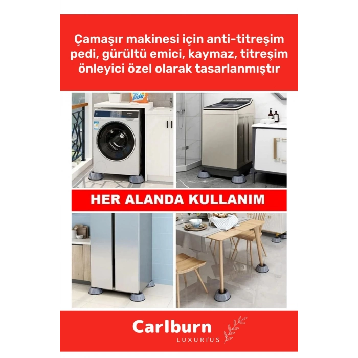 Özel Üretim Gürültü Engelleyici Titreşim Önleyici Kauçuk Çamaşır Bulaşık Makinesi 20 Adet Ayak Pedi