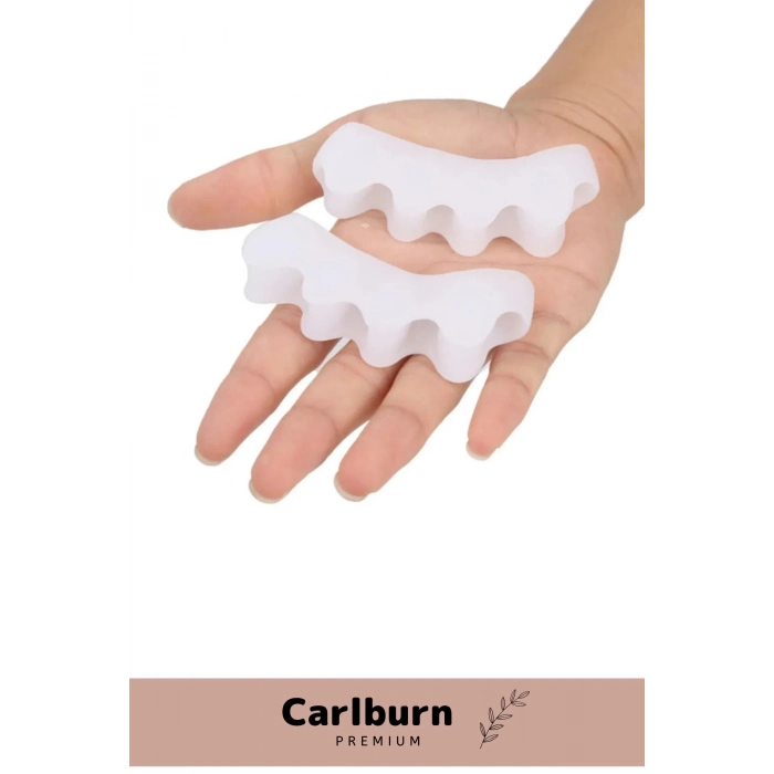 Kemik Büyümesi Karşıtı Şekil Bozukluğu Önleyici Ayak 5 Parmak Ayıran Silikon Bunyon Ayırıcı 2li Set