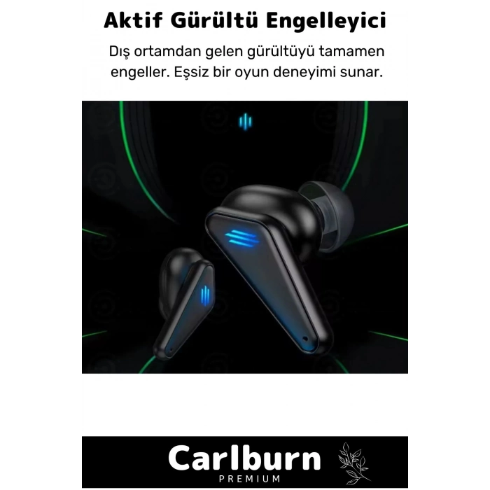 Özel RGB Işıklı K55 Tws Pro Extra Bass Mikrofonlu 3D Stereo Ses Bluetooth Kablosuz Oyuncu Kulaklık
