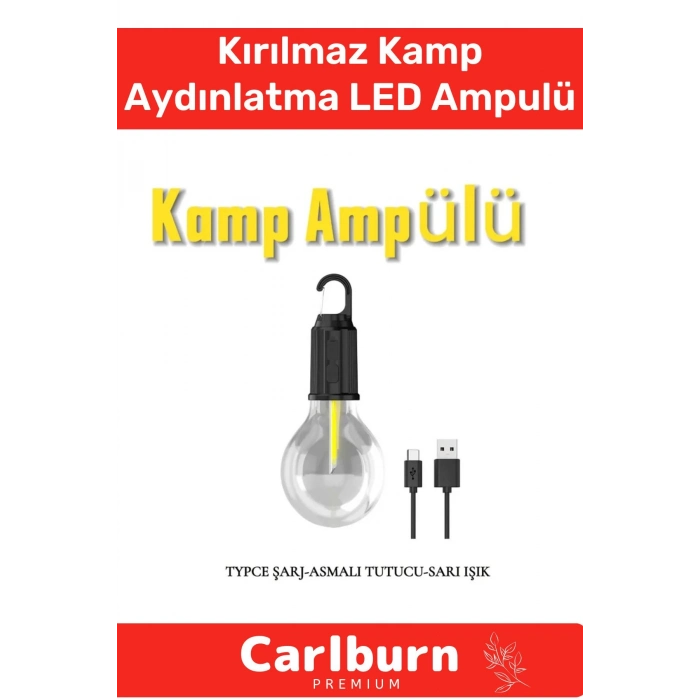 Özel Üretim 3 Modlu Su Geçirmez Taşınabilir Kablosuz Kırılmaz Kamp Aydınlatma Şarjlı LED Ampulü