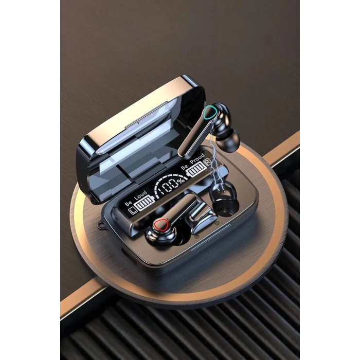 Dijital Göstergeli Powerbanklı M19 Gaming HD Hi-Fi Ses Dokunmatik 5.3 Mikrofonlu Kablosuz Kulaklık