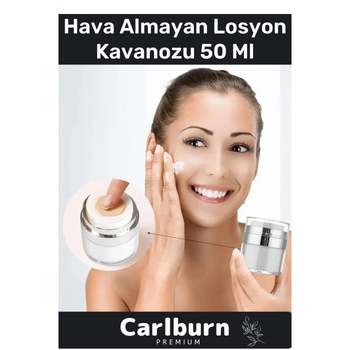 Premium Üretim Yüksek Kaliteli Vakum Basınç  Hava Almayan Geçirmeyen Krem Losyon Kavanozu 50 Ml