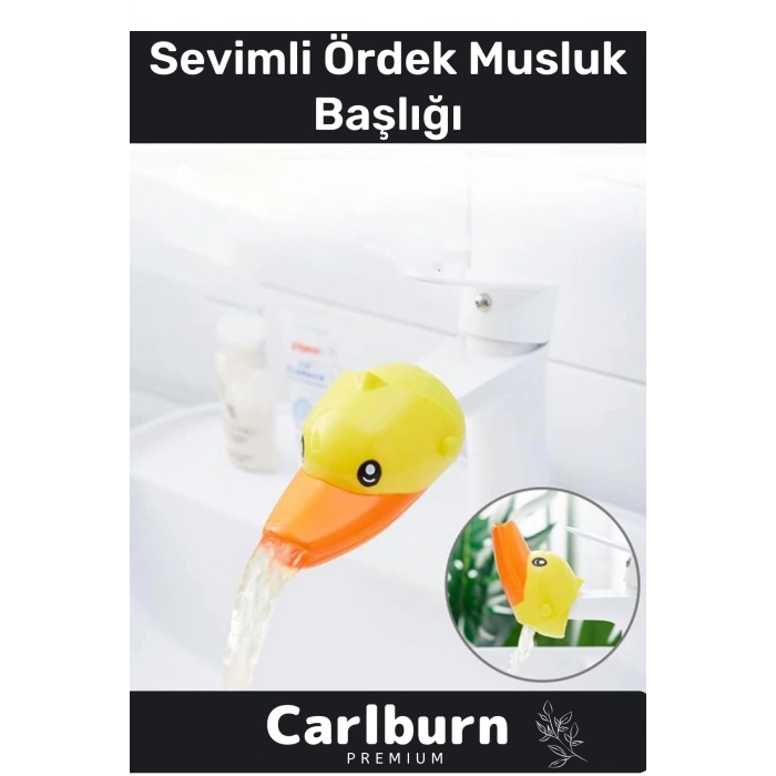 Özel Üretim Dayanıklı PRatik Kolay Montaj Çocuk İlgi Çekici Eğlenceli Sevimli Ördek Musluk Başlığı