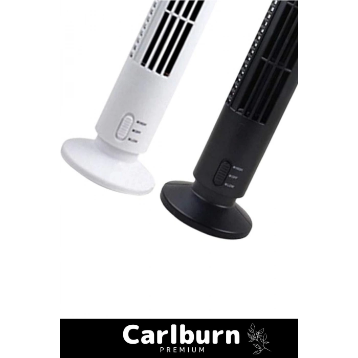 Premium Sessiz 2 Seviye Ayarlanabilir Soğutucu Şarjlı Taşınabilir Kule Tipi Usb Masaüstü Vantilatör