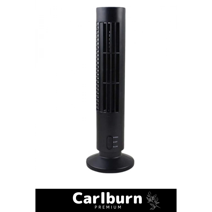 Premium Sessiz 2 Seviye Ayarlanabilir Soğutucu Şarjlı Taşınabilir Kule Tipi Usb Masaüstü Vantilatör