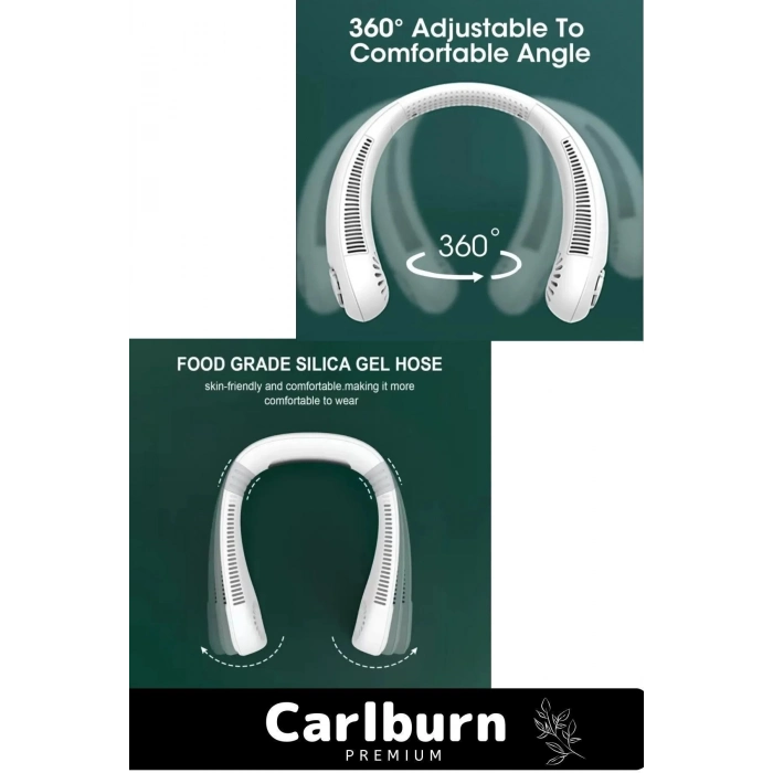 Premium Taşınabilir Şarjlı Güçlü Yüksek Kaliteli Sessiz Hava Soğutucu Üflemeli Boyun Fan Vantilatör