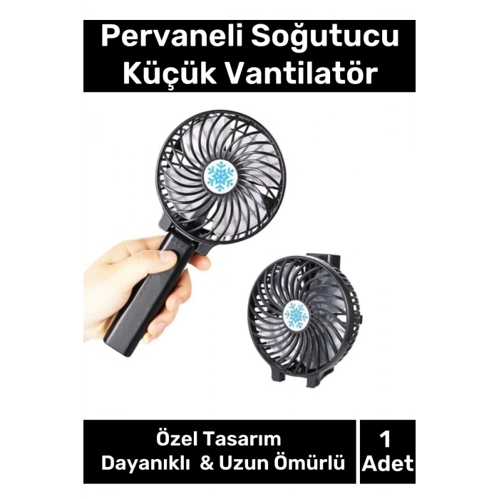 Cep Boyu Usb Şarjlı 3 Kademeli Sessiz Taşınabilir Mini Fan Pervaneli Soğutucu Küçük Vantilatör