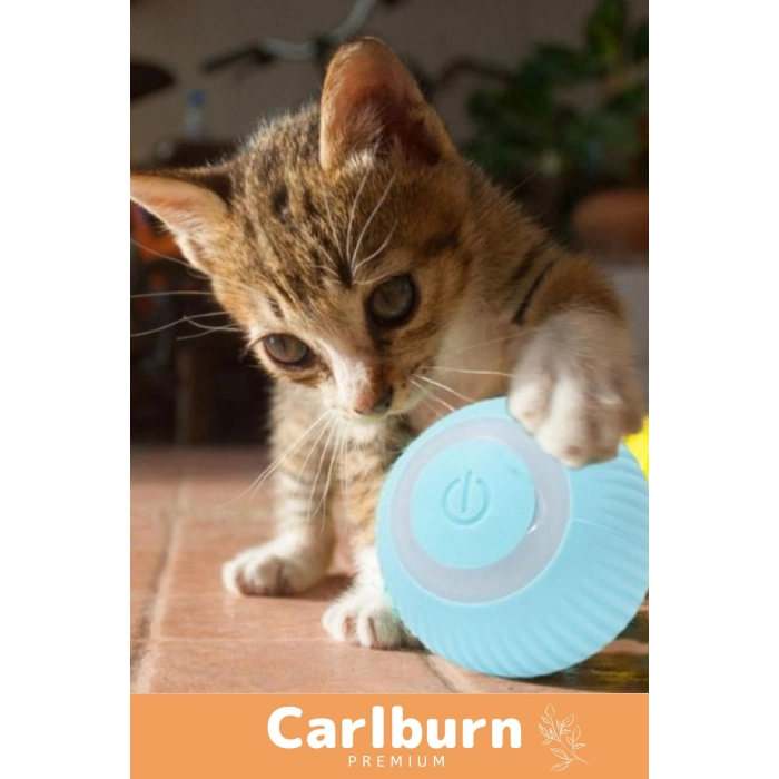 Özel Uzun Süre Dayanıklı Silikon 3 Modlu Otomatik Kumandalı İnteraktif Kedi Köpek Şarjlı Oyun Topu