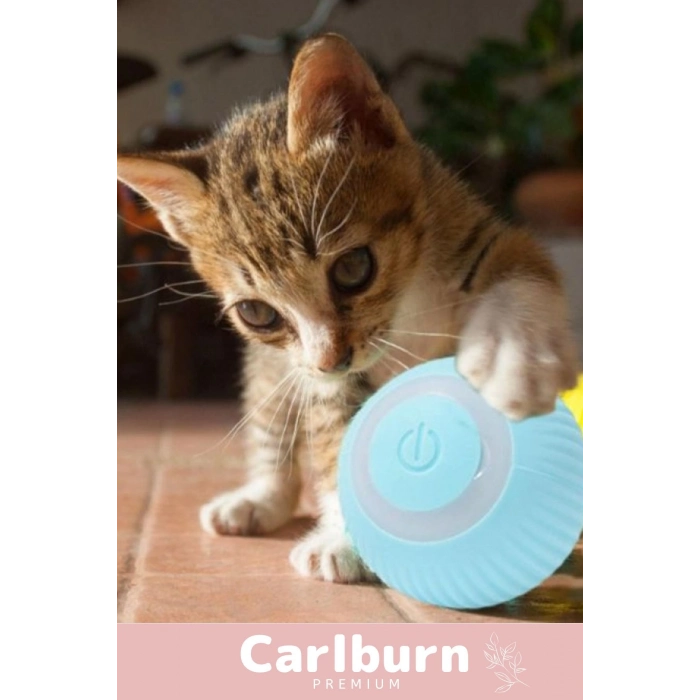 Özel Uzun Süre Dayanıklı Silikon 3 Modlu Otomatik Kumandalı İnteraktif Kedi Köpek Şarjlı Oyun Topu