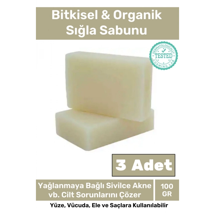 Özel Üretim %100 Doğal Güzel Kokulu El Yüz Saç Vücut Cilt Orijinal Sığla Sabunu - 3 Adet