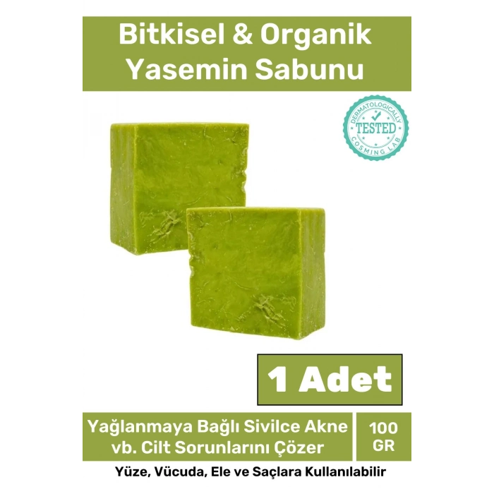 Özel Üretim %100 Doğal Güzel Kokulu El Yüz Saç Vücut Cilt Orijinal Yasemin Sabunu - 1 Adet