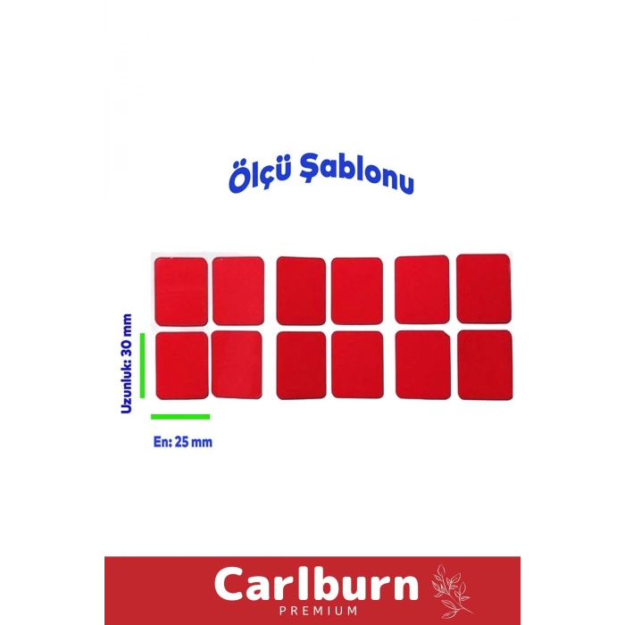 Özel Üretim Ekstra Güçlü PE Köpük Esaslı Çift Taraflı Hazır Kesilmiş 25x30mm Asma Bant 12 Adet