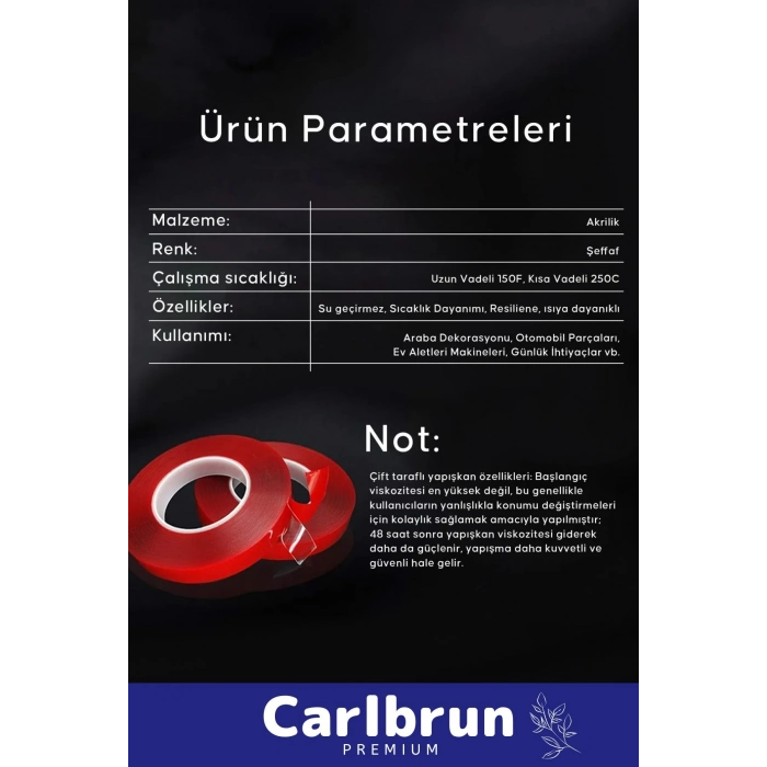 Ekstra Güçlü Hava Su Sızdırmaz İzolasyon Çok Amaçlı Çift Taraflı Silikon Bant 18mm x 1.5m - 2 Adet