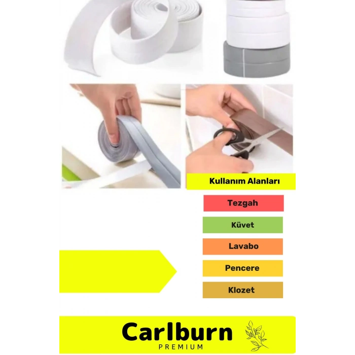 Ekstra Güçlü Su Geçirmez Sızdırmaz Dayanıklı Yalıtım Tamir Küf Önleyici Beyaz Bant 3.2m - 4 Adet