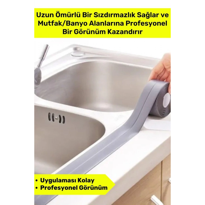 Ekstra Güçlü Su Geçirmez Sızdırmaz Dayanıklı Yalıtım Tamir Küf Önleyici Beyaz Bant 3.2m - 1 Adet