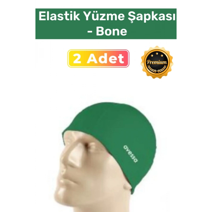 Özel Üretim Su Geçirmez Silikon Yüzücü Havuz Ve Deniz Bonesi Elastik Yüzme Şapkası 2li Set