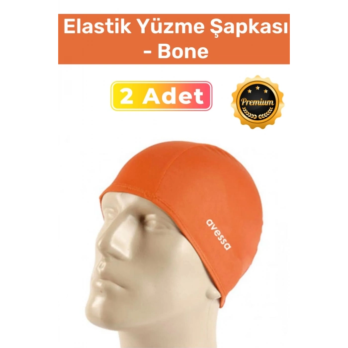 Özel Üretim Su Geçirmez Silikon Yüzücü Havuz Ve Deniz Bonesi Elastik Yüzme Şapkası 2li Set