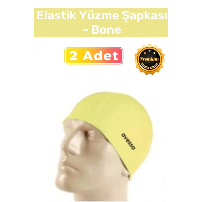 Özel Üretim Su Geçirmez Silikon Yüzücü Havuz Ve Deniz Bonesi Elastik Yüzme Şapkası 2li Set