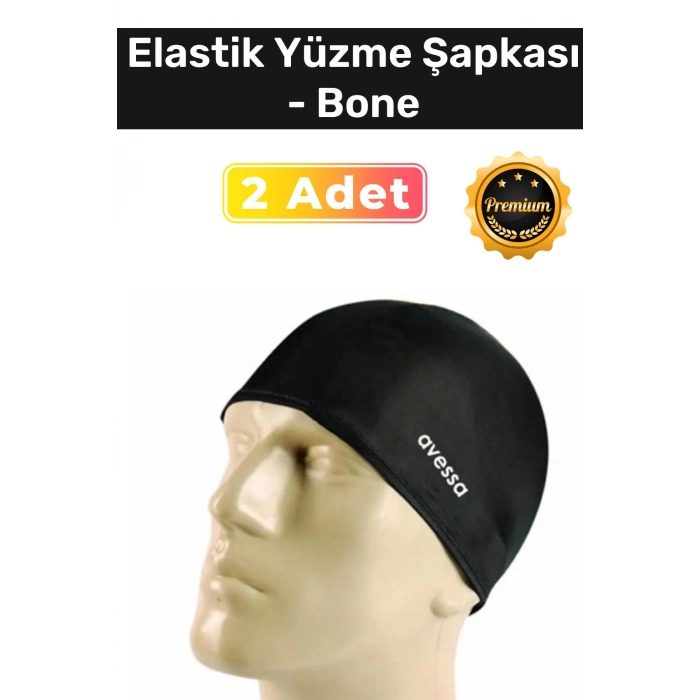 Özel Üretim Su Geçirmez Silikon Yüzücü Havuz Ve Deniz Bonesi Elastik Yüzme Şapkası 2li Set