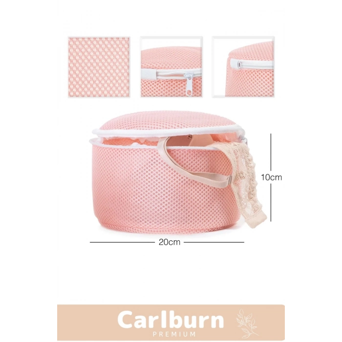 Özel Üretim Kumaş Fermuarlı Dayanıklı Çamaşır Yıkama Filesi Sütyen Yıkama Torbası 2li Paket 20x15cm