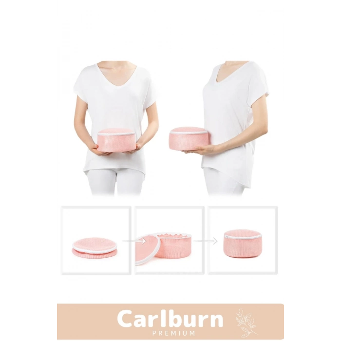 Özel Üretim Kumaş Fermuarlı Dayanıklı Çamaşır Yıkama Filesi Sütyen Yıkama Torbası 2li Paket 20x15cm