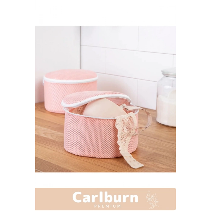 Özel Üretim Kumaş Fermuarlı Dayanıklı Çamaşır Yıkama Filesi Sütyen Yıkama Torbası 2li Paket 20x15cm