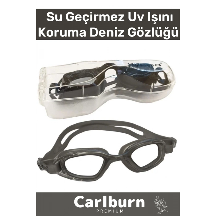 Premium Ayarlanabilir Kayış Su Geçirmez Uv Işını Koruma Silikon Plastik Antifog Kutulu Deniz Gözlüğü