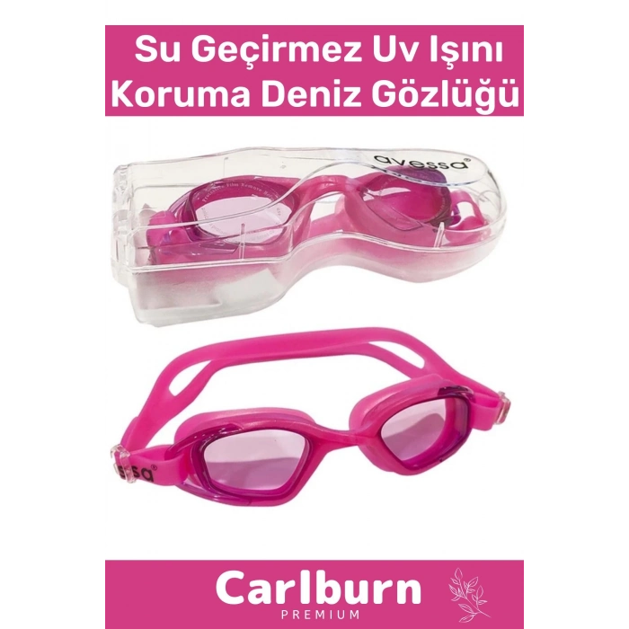 Premium Ayarlanabilir Kayış Su Geçirmez Uv Işını Koruma Silikon Plastik Antifog Kutulu Deniz Gözlüğü