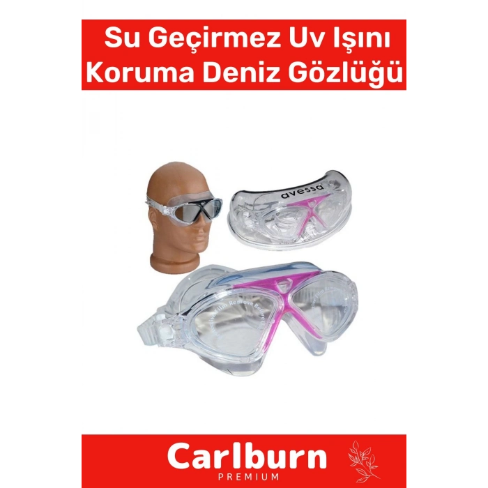 Premium Ayarlanabilir Kayış Su Geçirmez Uv Işın Koruma Yetişkin Plastik Antifog Kutulu Deniz Gözlüğü