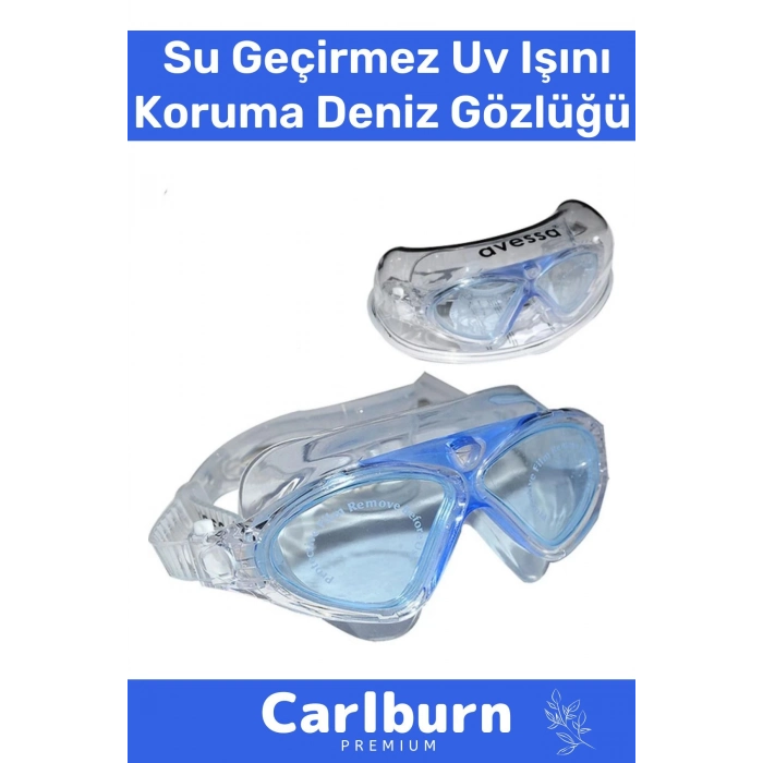 Premium Ayarlanabilir Kayış Su Geçirmez Uv Işın Koruma Yetişkin Plastik Antifog Kutulu Deniz Gözlüğü
