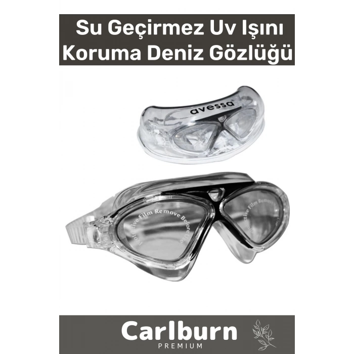 Premium Ayarlanabilir Kayış Su Geçirmez Uv Işın Koruma Yetişkin Plastik Antifog Kutulu Deniz Gözlüğü
