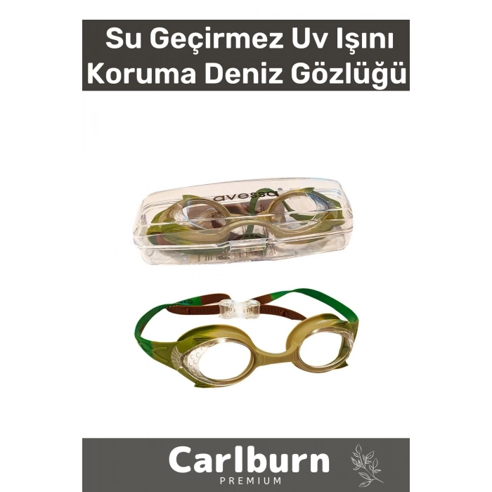 Deluxe Ayarlanabilir Kayış Su Geçirmez Uv Işını Koruma Silikon Plastik Antifog Çocuk Deniz Gözlüğü