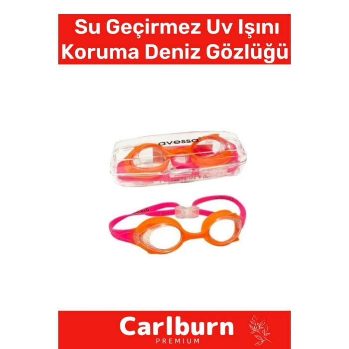 Deluxe Ayarlanabilir Kayış Su Geçirmez Uv Işını Koruma Silikon Plastik Antifog Çocuk Deniz Gözlüğü
