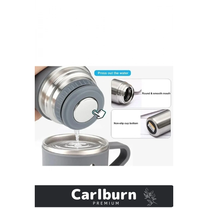 Özel Üretim Paslanmaz Çelik 3 Bardaklı Soğuk Sıcak Termos Vakumlu Termos Set Çanta Hediyeli 550 Ml