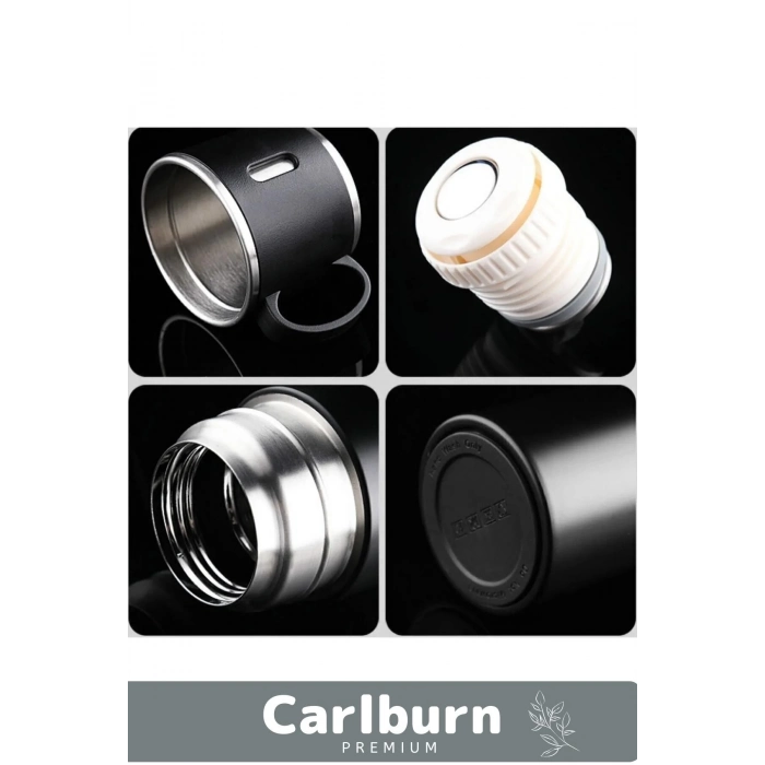 Özel Üretim Paslanmaz Çelik 3 Bardaklı Soğuk Sıcak Termos Vakumlu Termos Set Çanta Hediyeli 550 Ml