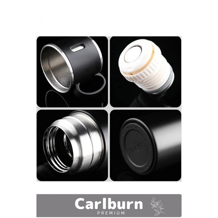 Özel Üretim Paslanmaz Çelik 3 Bardaklı Soğuk Sıcak Termos Vakumlu Termos Set Çanta Hediyeli 550 Ml