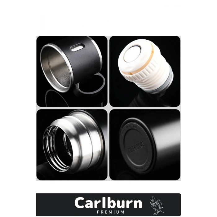 Özel Üretim Paslanmaz Çelik 3 Bardaklı Soğuk Sıcak Termos Vakumlu Termos Set Çanta Hediyeli 550 Ml