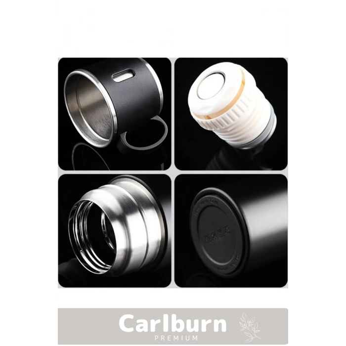 Özel Üretim Paslanmaz Çelik 3 Bardaklı Soğuk Sıcak Termos Vakumlu Termos Set Çanta Hediyeli 550 Ml