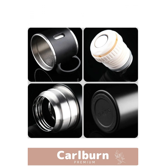 Özel Üretim Paslanmaz Çelik 3 Bardaklı Soğuk Sıcak Termos Vakumlu Termos Set Çanta Hediyeli 550 Ml