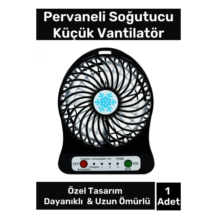 Özel Üretim Usb Şarjlı 3 Kademeli Sessiz Taşınabilir Mini Fan Pervaneli Soğutucu Küçük Vantilatör