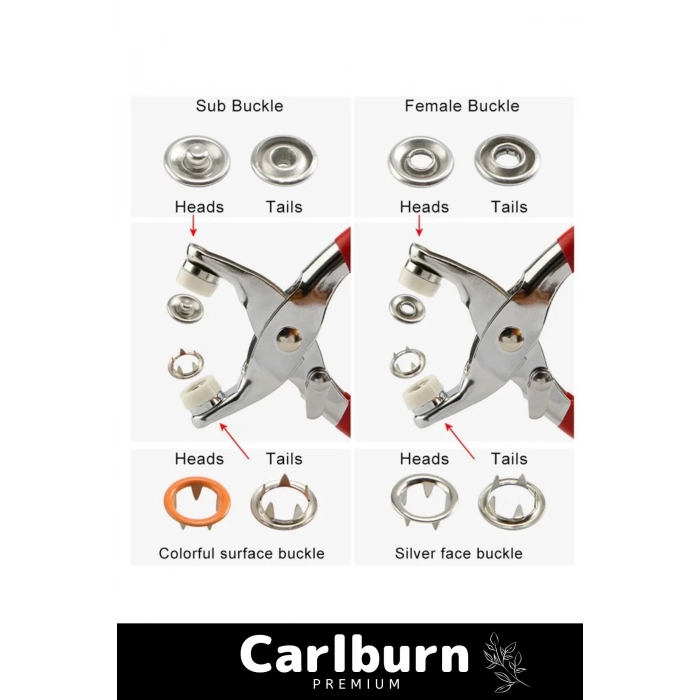 Deluxe Seri Gömlek Elbise Ceket Polar Bandana Badi Emzik Klips Metal Çıtçıt Pensesi Ve 25 Düğme Seti