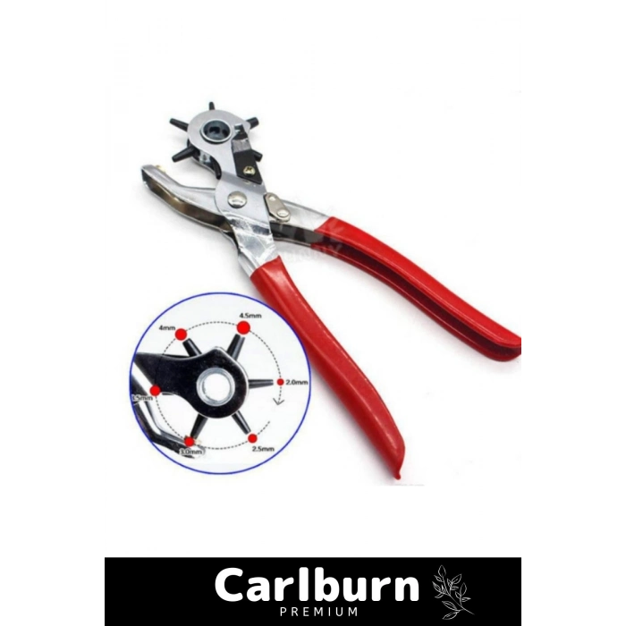 Özel Üretim 6 Başlıklı Delik Açıcı Perçin Prensi Erkek Kadın Pantolon Kemer Delme Pensesi