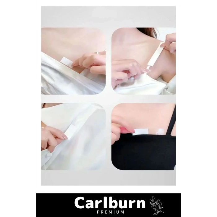 Özel Üretim Şeffaf Elbise Sabitleyici Dekolte Takı Kıyafet Bandı Elbise Kaydırmaz 36 Parça Bant