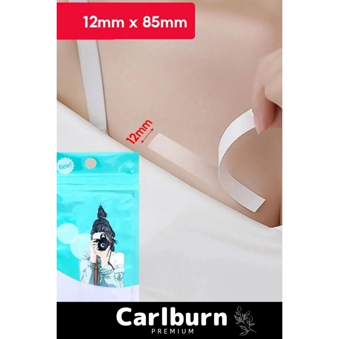 Özel Üretim Şeffaf Elbise Sabitleyici Dekolte Takı Kıyafet Bandı Elbise Kaydırmaz 36 Parça Bant